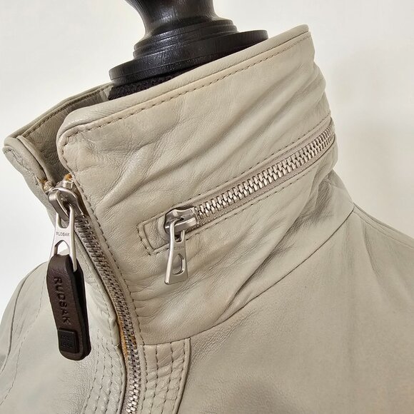 Rudsak 'Tisha' Women's Leather Jacket, Stone Color, Size XS - Picture 7 of 16
